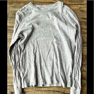JCrew Gray Long Sleeve Field knit J Crew Tee Shirt Large